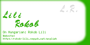 lili rokob business card